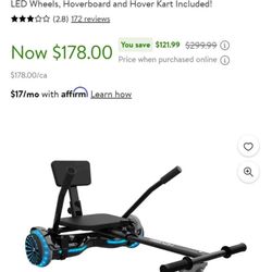 2 Brand New In Box- Hover boards With Cart