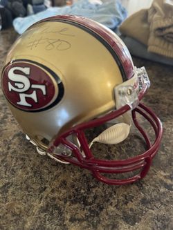 Signed Jerry Rice San Francisco 49ers Mini Helmet #80