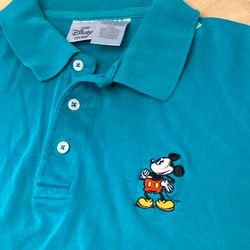 Disney men’s medium blue short sleeve Polo