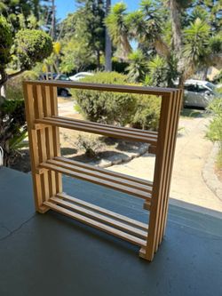 Set of 2 Handmade Wooden Bookshelves