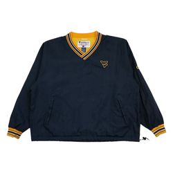 CHAMPION WEST VIRGINIA WINDBREAKER 2XL  XXL MOUNTAINEERS SWEATSHIRT PULLOVER 90s