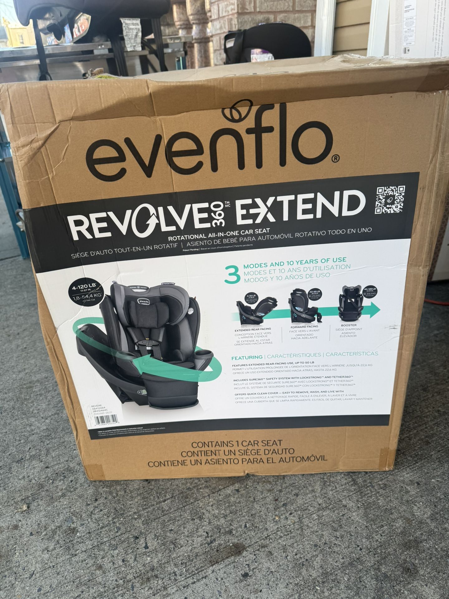 EVENFLO REVOLVE 360 EXTEND CAR SEAT