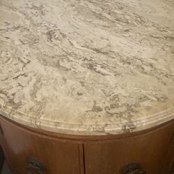 Antique Night Stand   Top Mármore 