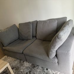 Dream Gray 88'' 2 Piece Modular Sofa