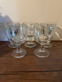Vintage Thumbprint Goblets