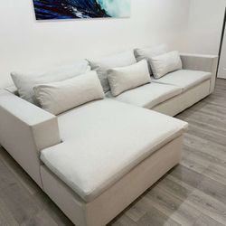 Sectional West Elm Sofá Harmony Offwhite Couch FREE DELIVERY