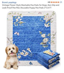 2 Piece Vintage Flower Style Washable Puppy Training Mat