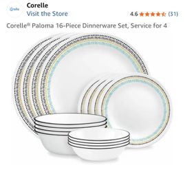Corelle 16 Piece Set $30