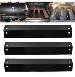 Porcelain Enamel Heat Plates for Char-Griller 5050 3001 3008 3030 4000 5 & King Griller – Heavy Duty Grill Replacement Parts, Burner Shields &