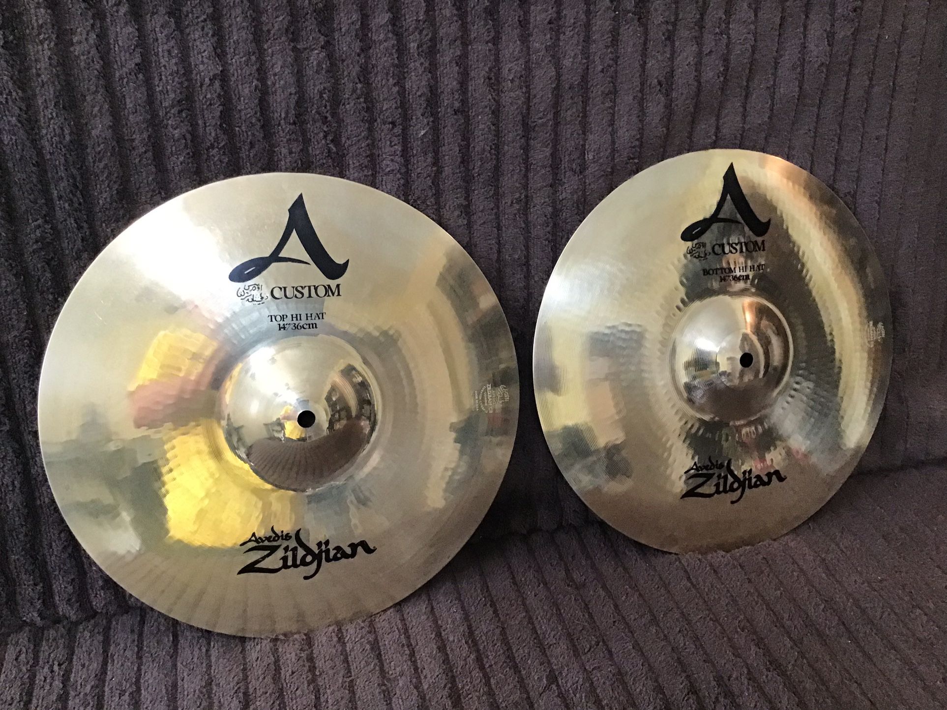 Zildjian A Custom 14 Inch Hi Hat Cymbals 