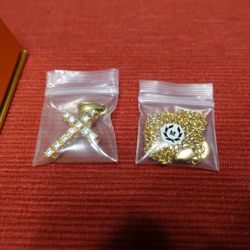 Mister 18K Gold Plated CZ Cross Pendant Necklace 24 in 