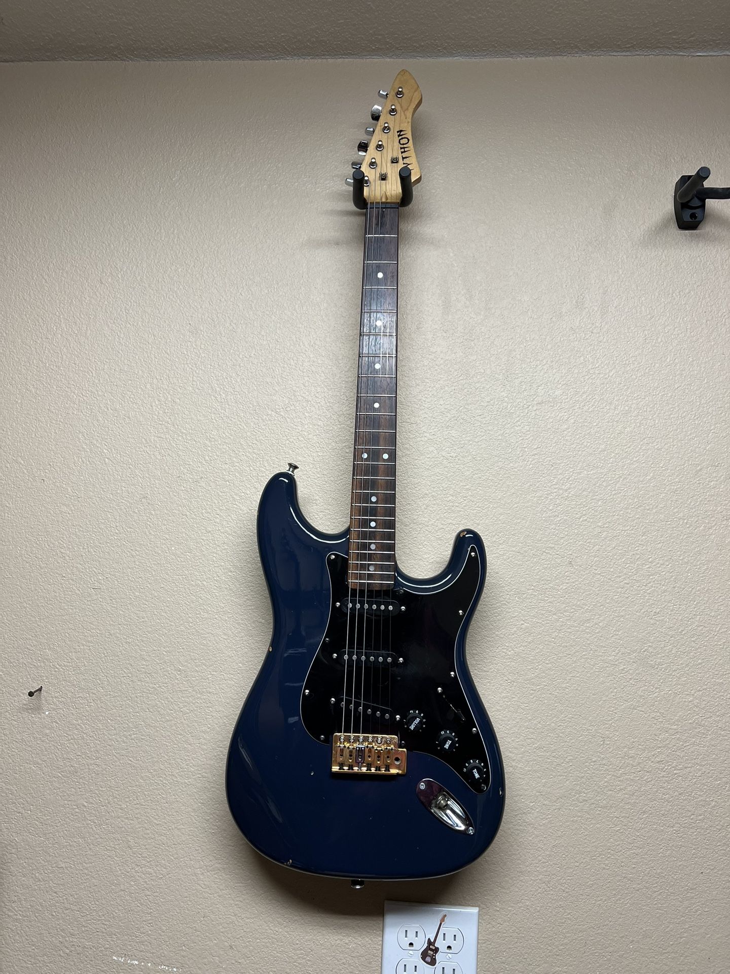 Rare Python Blue 6-String Electric Guitar