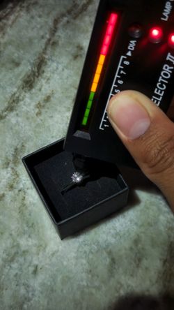 Adjustable VVS1 Diamond engagement/ promise ring, passes diamond tester.