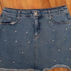 Wild Fable Size 16 Studded Jean Skirt