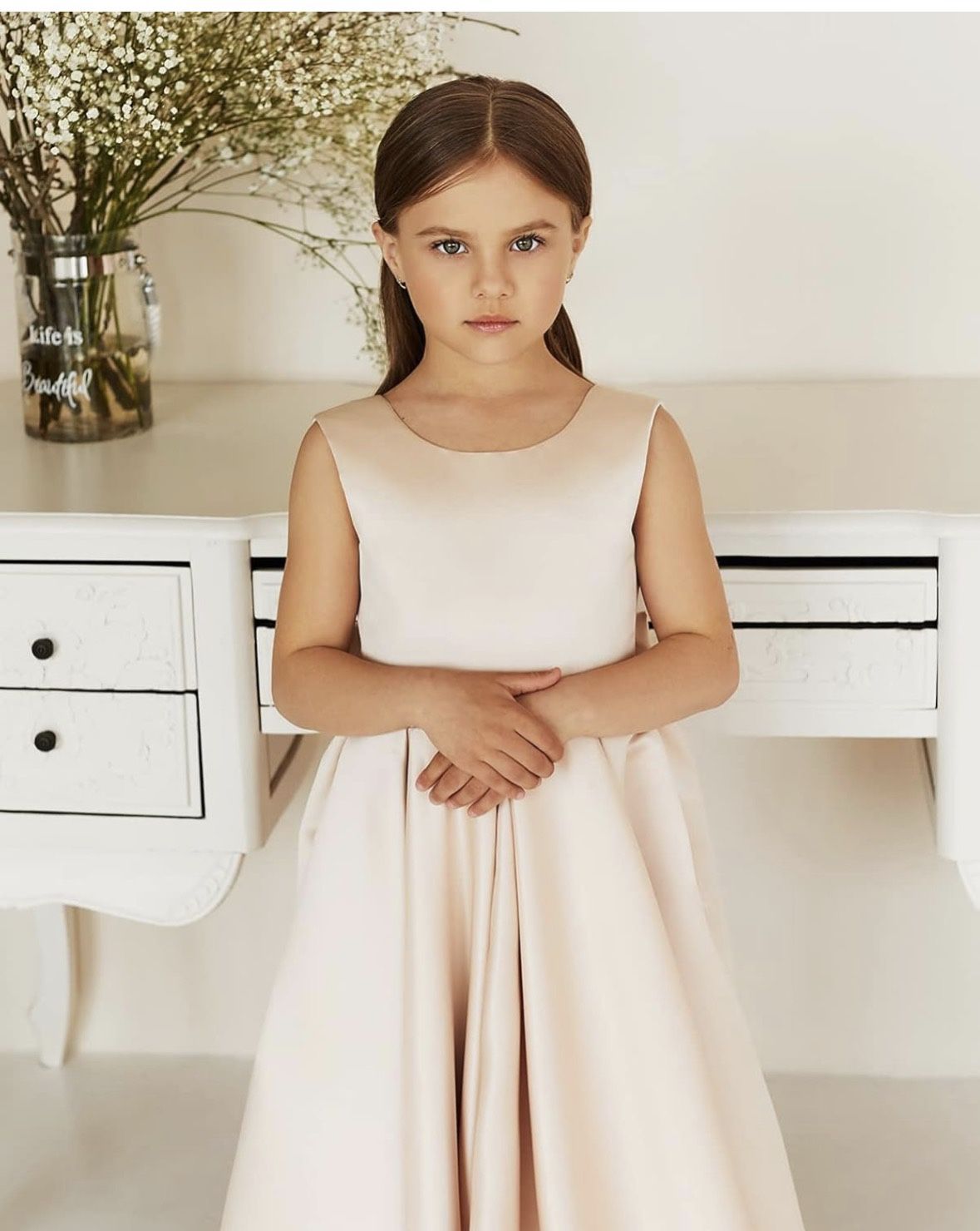 Elegant Satin Flower Girl Dresses