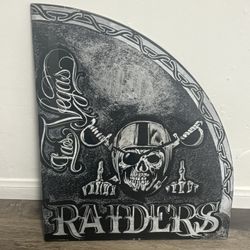 Raiders, custom glass art