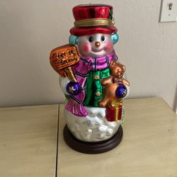Thomas Pacconi Classics Snowman Hand Painted In Box With Certificate Of Authenticity Excellent Condition