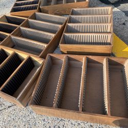 Antique wood cd holder/ahelf