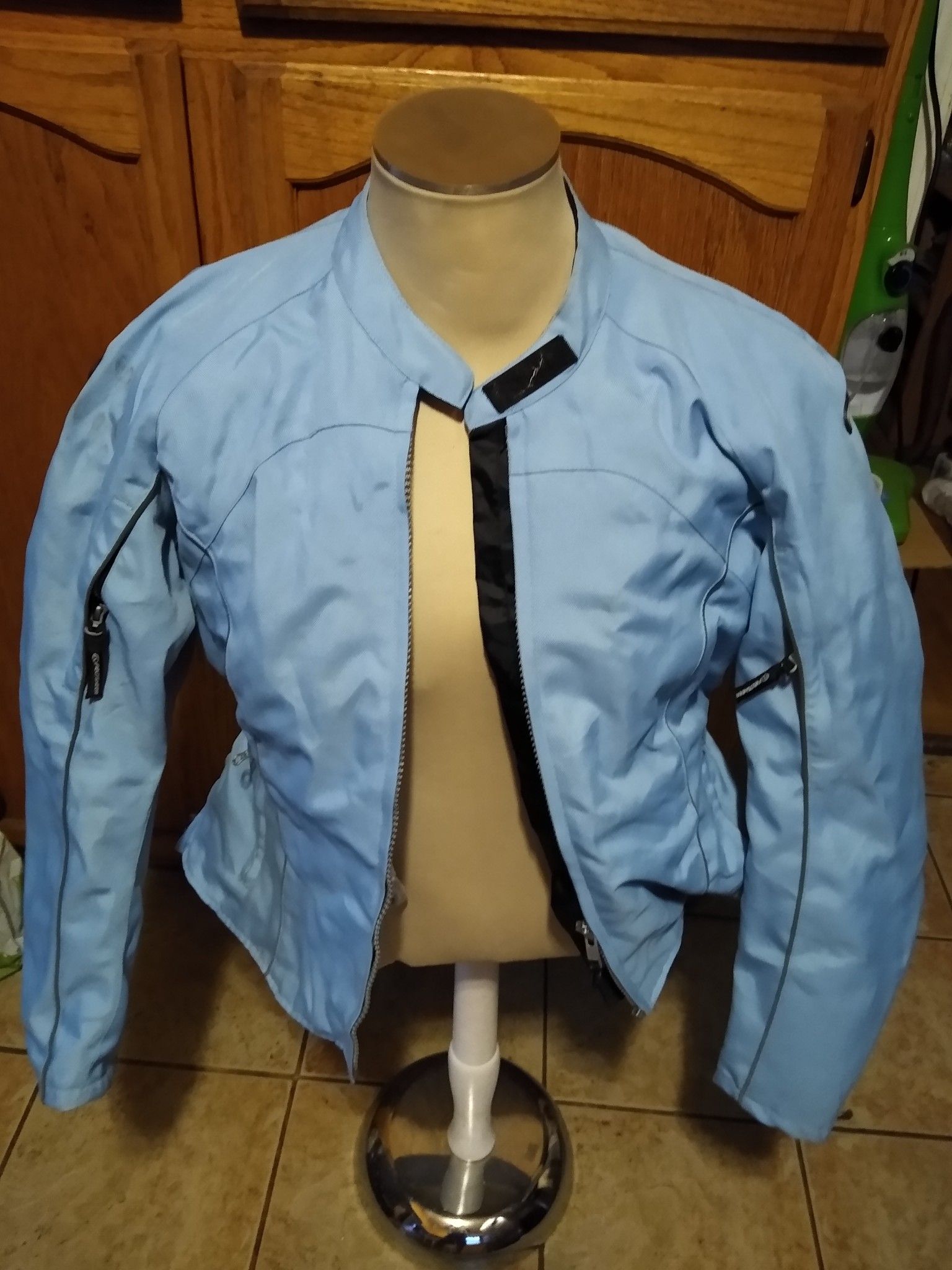Fieldsheer Light Blue Light-Weight Motorcycle Jacket size 14