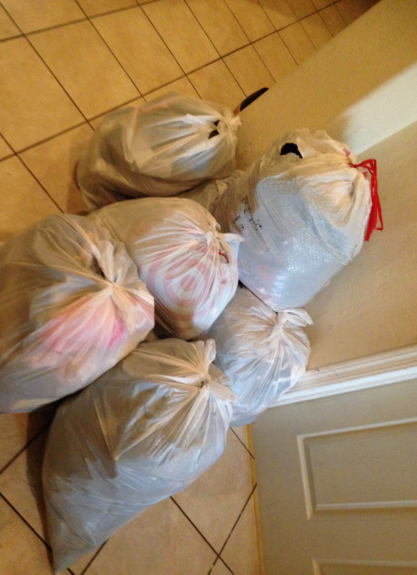 FREE!! 7 bags of clothes tv and 2audio receivers FREE!!!