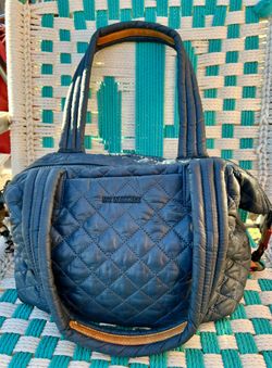 MZ Wallace Deluxe Quilted Medium Sutton Tote - Blue