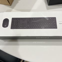 Wireless Keyboard and Mouse Combo with Backlit, Seenda Illuminated Rechargeable Full-Size Keyboard and Mouse for Windows Computer Laptop Desktop (Purp