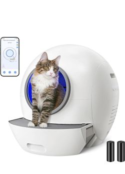 Self-Cleaning Litter Box, SMARTELF Automatic Cat Litter Box with APP Control Extra Large Litter Box , Smart cat Litter Box