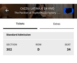 CAZZU: LATINAJE EN VIVO TICKET