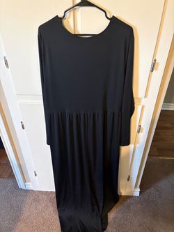 Black Long Sleeve Maxi Dress