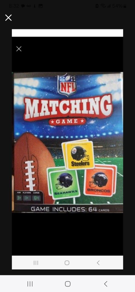 Nfl Matching Game