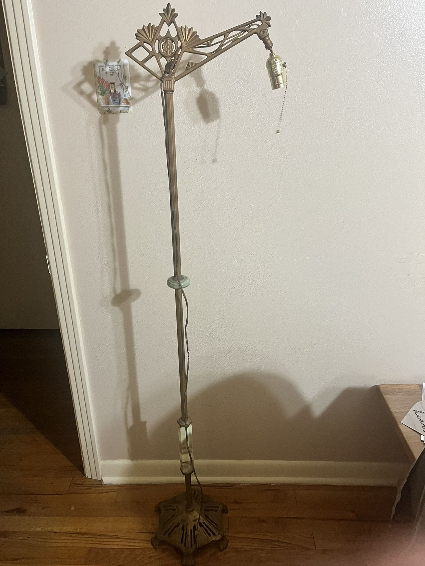 Vintage Slag Glass Floor Lamp