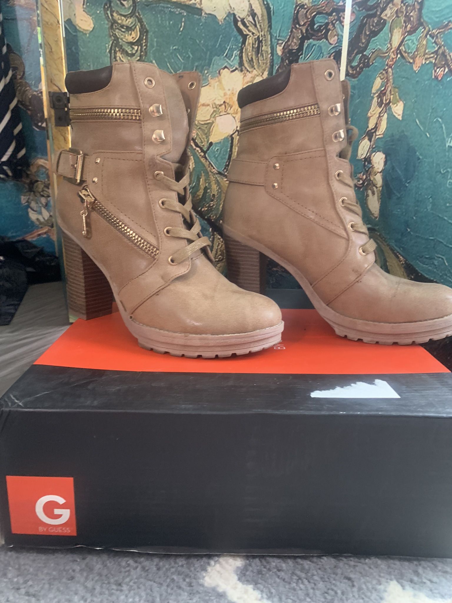 Guess Suede Tan Bootie