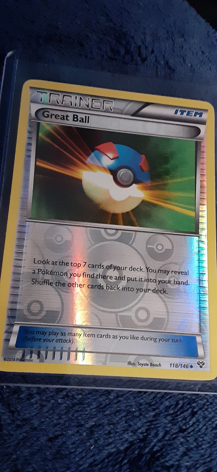 Great Ball Trainer Card Pokemon Holo foil