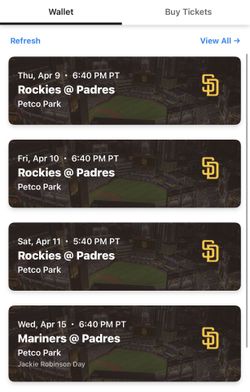 Padres Tickets