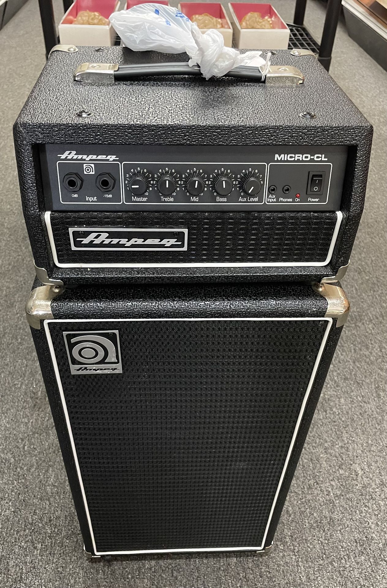 Ampeg Micro-CL 100-watt Bass Amp Head w/Speaker Cabinet