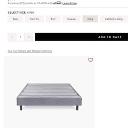 Platform Upholstered Bed Frame.  King Or Calking. Still In Box.  Cama De Plataforma.  Tamaño King O Calking . Todavia En Cajas 