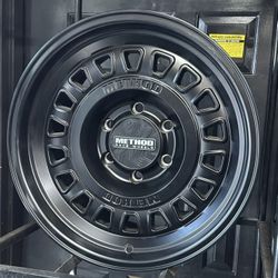Method MR320 17x8.5 6x139.7 +0 Rims 265/70R17 All Terrain Tires Tacoma 4Runner Gx460 Gx470 Silverado
