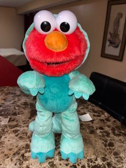 Just Play Sesame Street Dino Stomp Elmo 13-Inch Stuffed Animal Sings and Dances