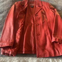 Red leather Jacket