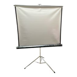 Vintage Da-Lite Silver Flyer Tripod Projector Screen w/ Original Box