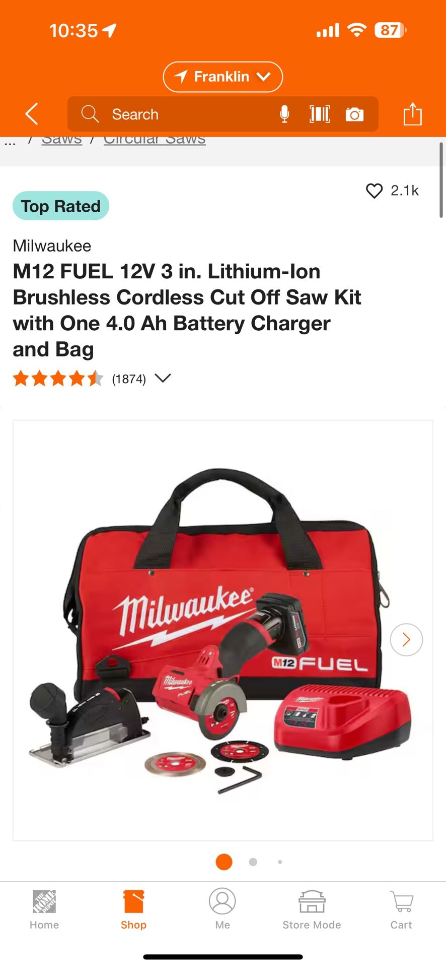 Milwaukee Cut Off Saw Kit