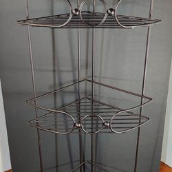 WIRE CORNER STANDING SHOWER CADDY  3 -TIER  $10