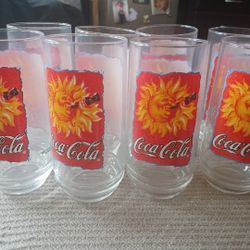 Coca-cola Sun/yellow Flower Cups BNIB (8)