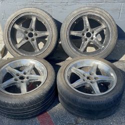 Mustang Cobra Replicas wheels, good rollers or beater set 5 on 4.5 lugs Mustang 