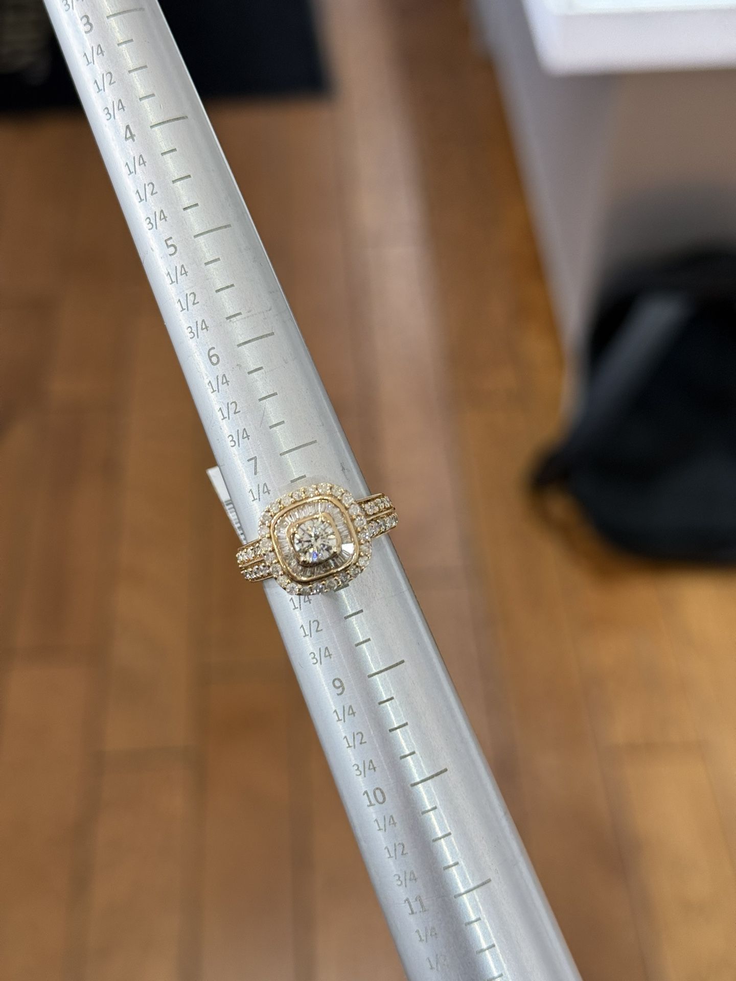 Yellow Gold Diamond Halo Ring