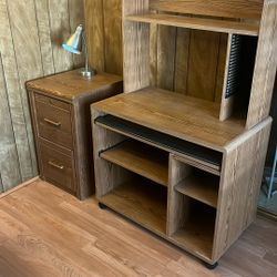 Desk And File Cabinet 