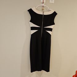 Designer Black And White Dress