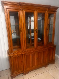 China cabinet with glasses