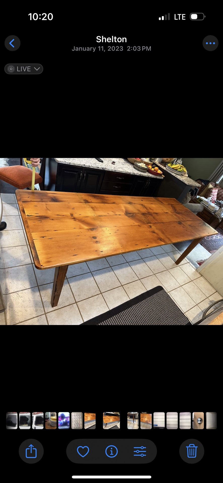 Rustic farm table
