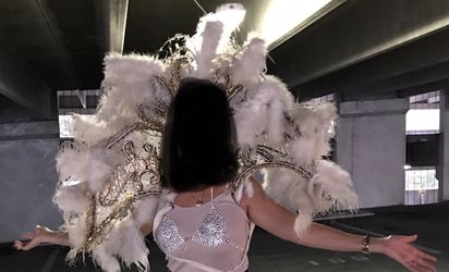 Authentic Las Vegas Showgirl Outfit - Perfect for Halloween Costume, White Party, or Fantasy Fest